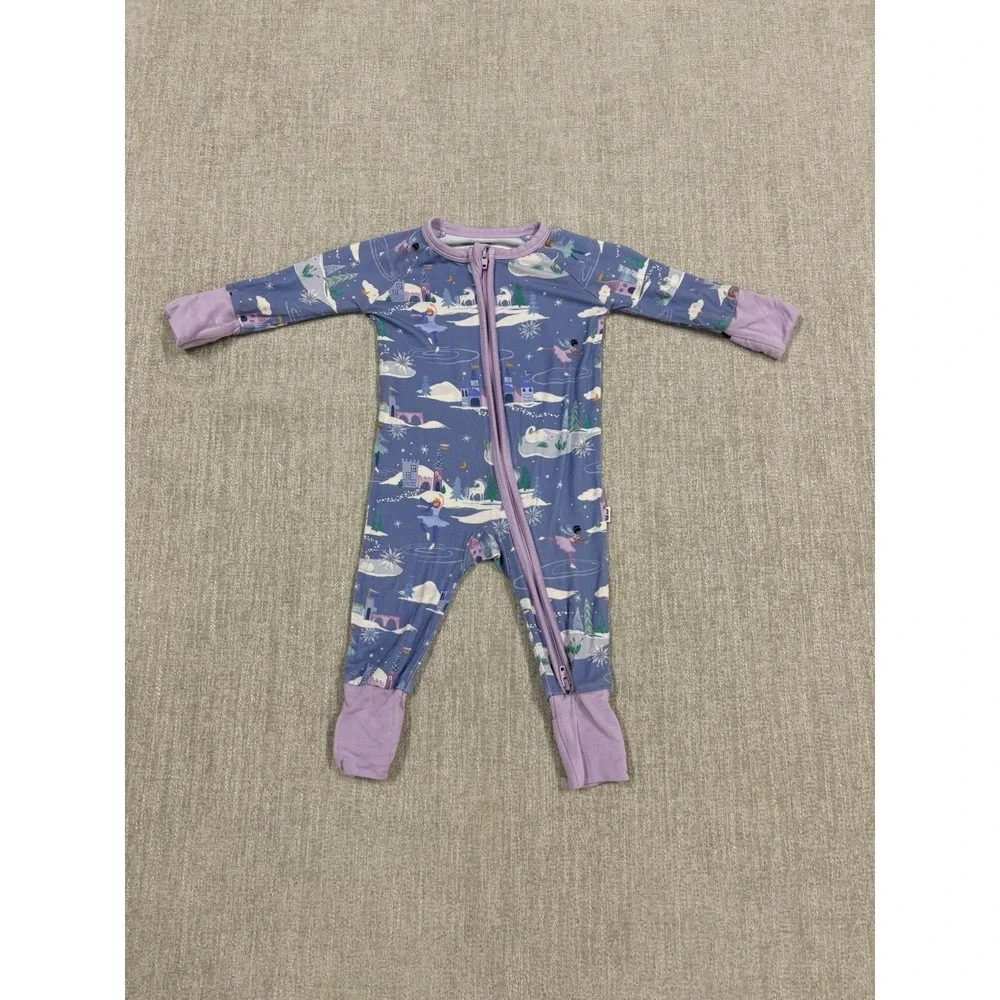 Little Sleepies Ice Princess Zippy Bamboo Pajama Size Newborn NB